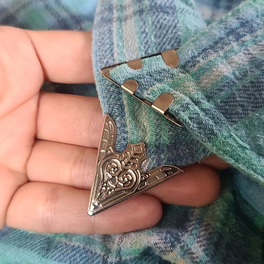 Spell designs lost highway flannel shirt turquoise buttondown S teal flannelette - Picture 16 of 16